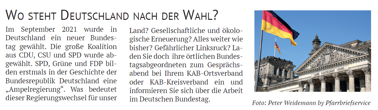 Wo steht Deutschland nach der Bundestagswahl 2021(1)