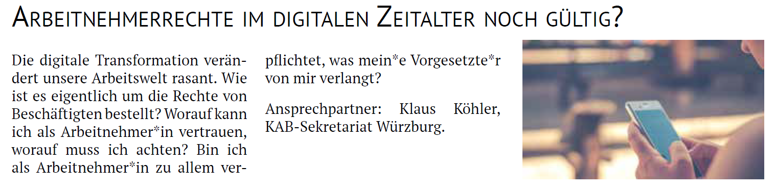 Arbeitnehmerrechte im digitalen Zeitalter