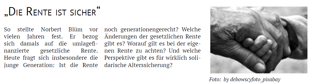 Die Rente ist sicher(1)