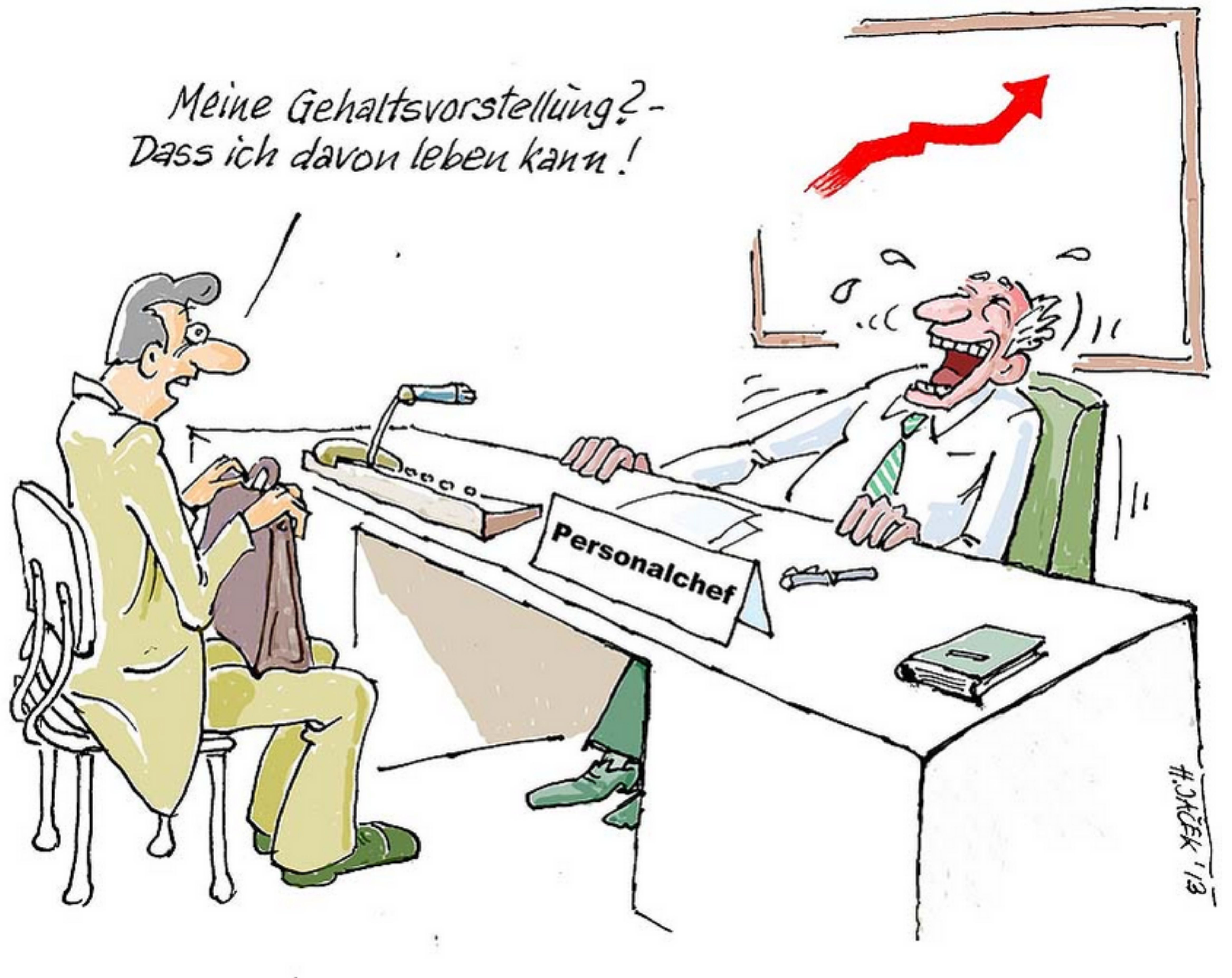 Karikatur aus der Ausstellung "Arbeit ist das halbe Leben" (c) Katholische Arbeitnehmerpastoral Bamberg
