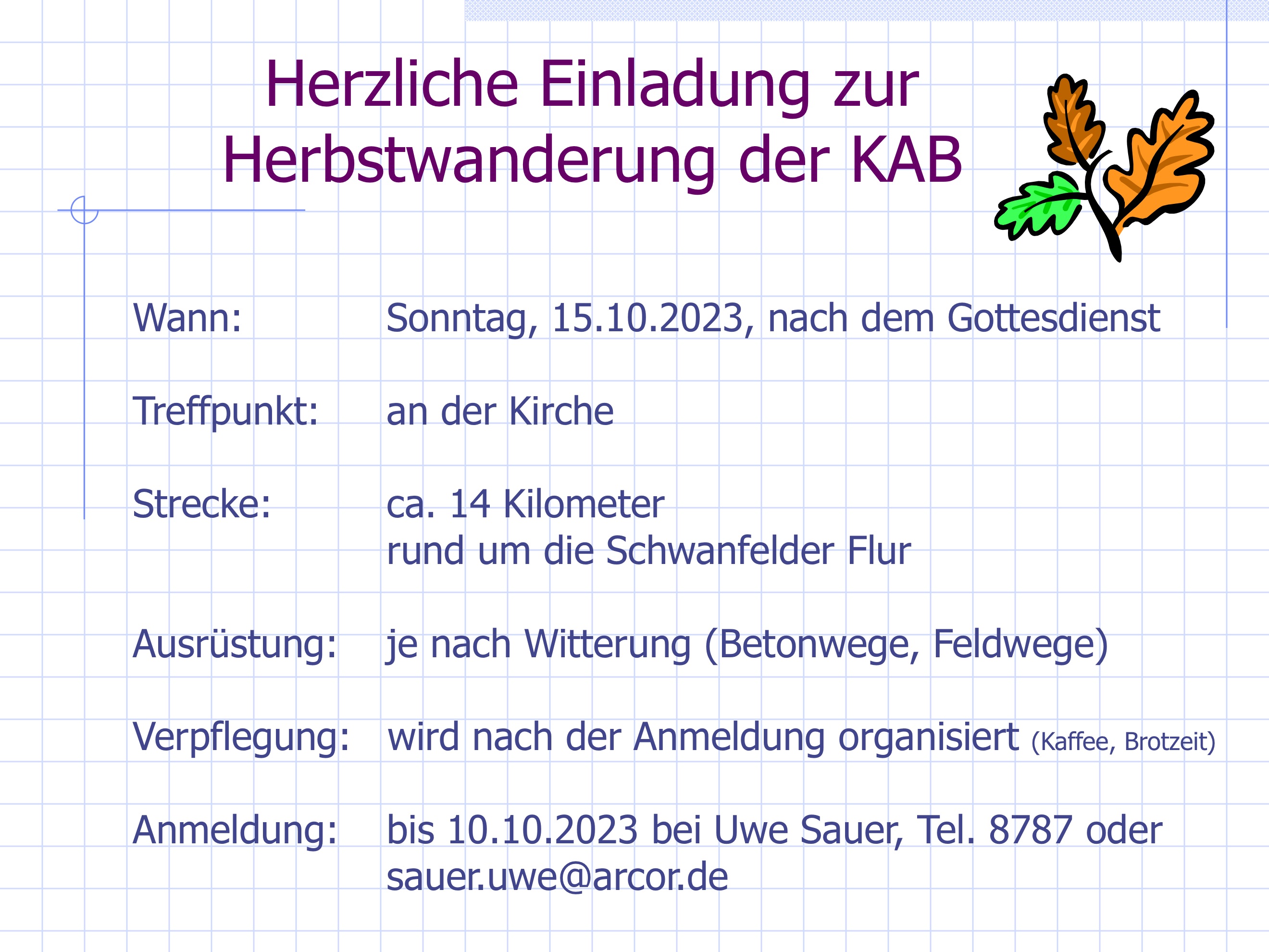 Herbstwanderung 2023