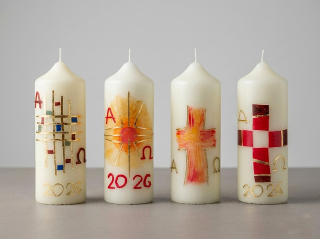 Osterkerzen 2ß026 Hiltrud für Presse